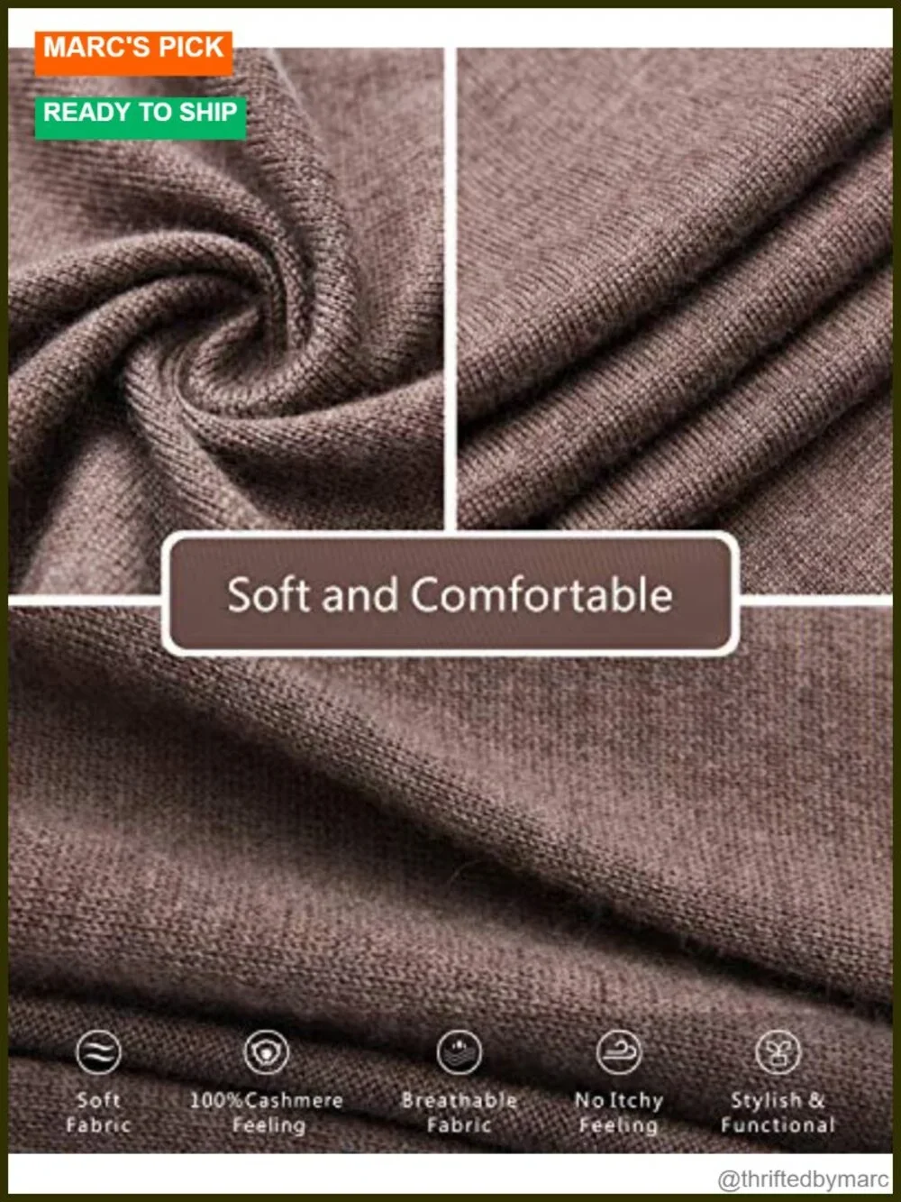 100% Merino Wool Scarf & Beanie Gift Set, Lightweight, Scratch-Resistant, Men's